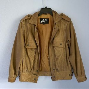 Winlit Tan Leather Motto Jacket